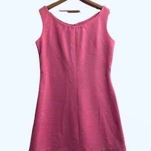 Vintage Handmade Pink and Silver Sparkle Shift Dress